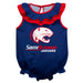 South Alabama Jaguars Blue Sleeveless Ruffle Onesie Logo Bodysuit by Vive La Fete
