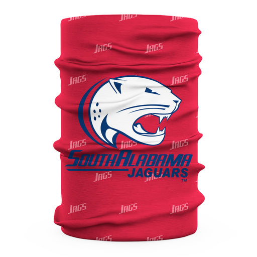 South Alabama Jaguars Neck Gaiter Red All Over Logo - Vive La Fête - Online Apparel Store