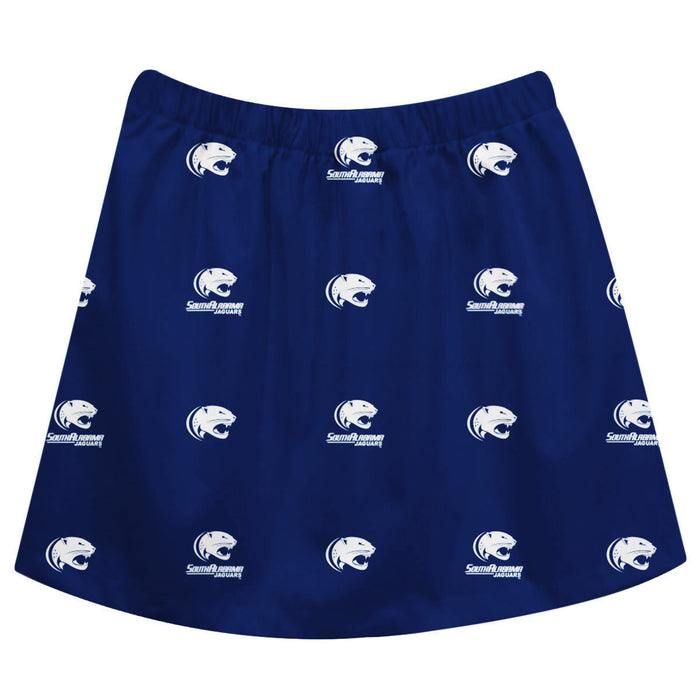 South Alabama Jaguars Skirt Blue All Over Logo - Vive La Fête - Online Apparel Store