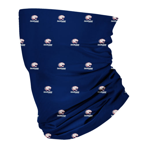 South Alabama Jaguars Vive La Fete All Over Logo Game Day Collegiate Face Cover Soft 4-Way Stretch Two Ply Neck Gaiter - Vive La Fête - Online Apparel Store