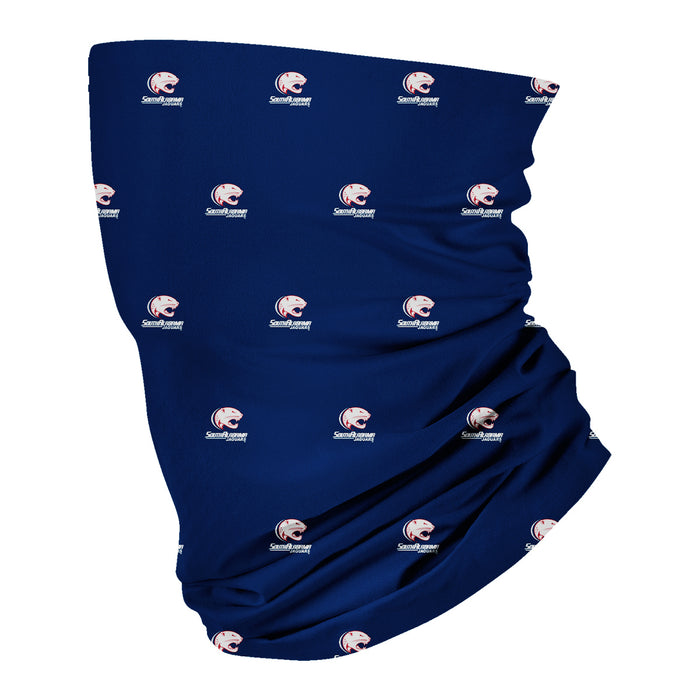 South Alabama Jaguars Vive La Fete All Over Logo Game Day Collegiate Face Cover Soft 4-Way Stretch Two Ply Neck Gaiter - Vive La Fête - Online Apparel Store
