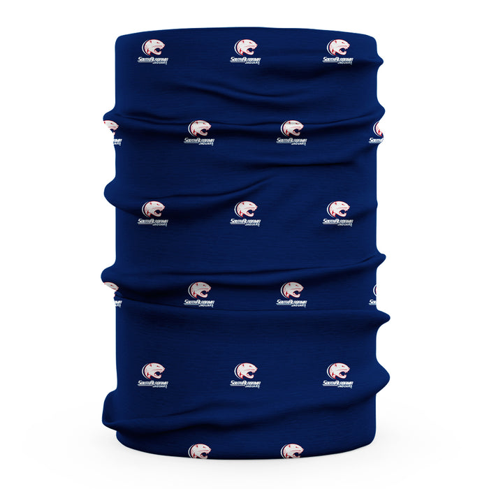 South Alabama Jaguars Vive La Fete All Over Logo Game Day Collegiate Face Cover Soft 4-Way Stretch Two Ply Neck Gaiter - Vive La Fête - Online Apparel Store
