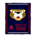 South Alabama Jaguars Vive La Fete Kids Game Day Blue Plush Soft Minky Blanket 36 x 48 Mascot