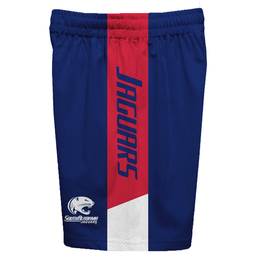 South Alabama Jaguars Vive La Fete Game Day Blue Stripes Boys Solid Red Athletic Mesh Short - Vive La Fête - Online Apparel Store