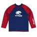 South Alabama Jaguars Vive La Fete Logo Blue Red Long Sleeve Raglan Rashguard