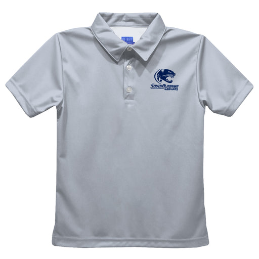 South Alabama Jaguars Embroidered Gray Short Sleeve Polo Box Shirt