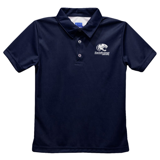 South Alabama Jaguars Embroidered Navy Short Sleeve Polo Box Shirt
