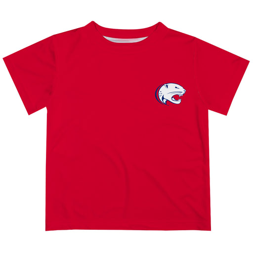 South Alabama Jaguars Hand Sketched Vive La Fete Impressions Artwork Boys Red Short Sleeve Tee Shirt