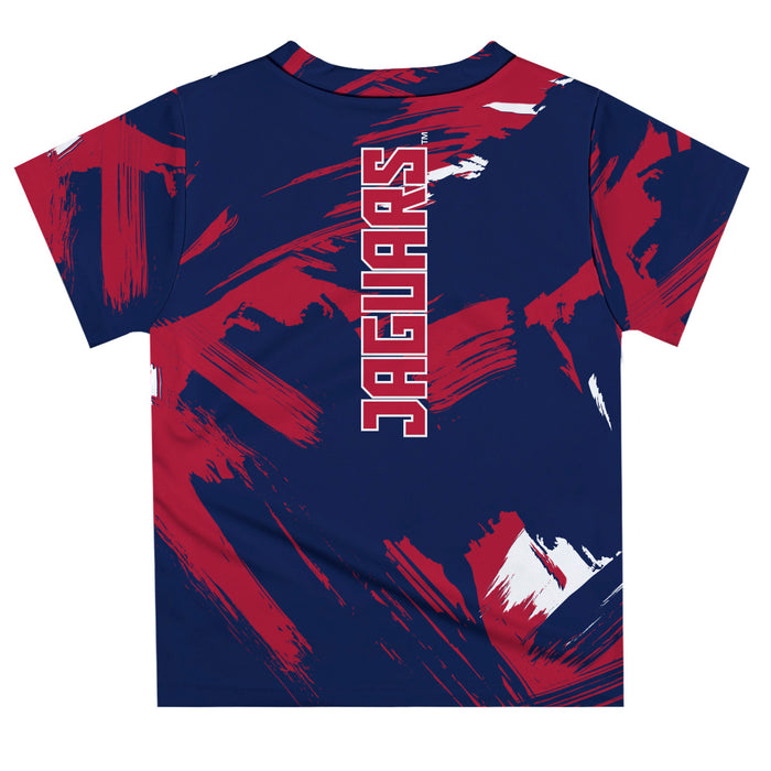 South Alabama Jaguars Vive La Fete Boys Game Day Blue Short Sleeve Tee Paint Brush - Vive La Fête - Online Apparel Store