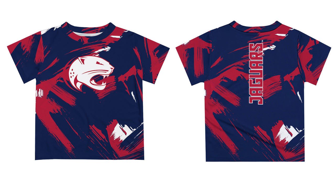 South Alabama Jaguars Vive La Fete Boys Game Day Blue Short Sleeve Tee Paint Brush - Vive La Fête - Online Apparel Store