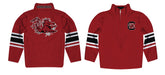 South Carolina Gamecocks Vive La Fete Game Day Maroon Quarter Zip Pullover Stripes on Sleeves - Vive La Fête - Online Apparel Store