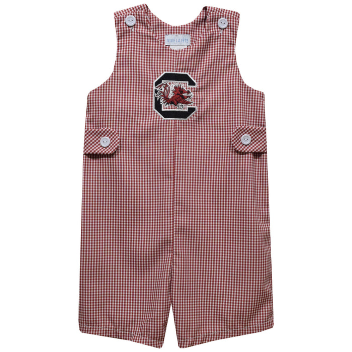 South Carolina Gamecocks Embroidered Maroon Gingham Jon Jon