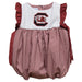 South Carolina Gamecocks Embroidered Maroon Gingham Girls Bubble