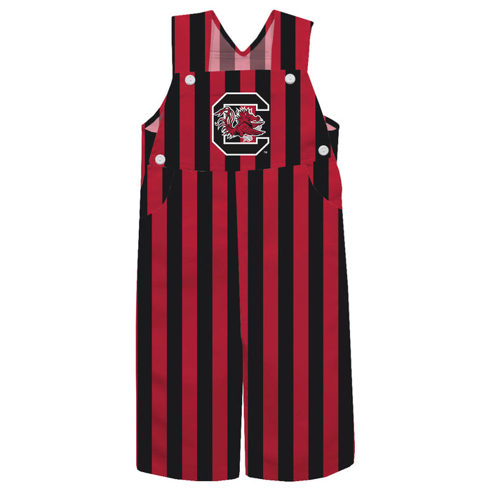 South Carolina Gamecocks Vive La Fete Garnet Black Stripes Logo Boys Overall Team Bibs