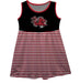 South Carolina Gamecocks Vive La Fete Girls Game Day Sleeveless Tank Dress Solid Black Logo Stripes on Skirt
