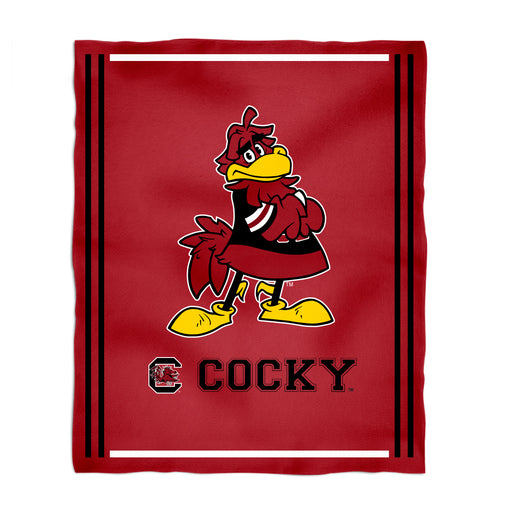 South Carolina Gamecocks Vive La Fete Kids Game Day Garnet Plush Soft Minky Blanket 36 x 48 Mascot