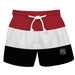 South Carolina Gamecocks Vive La Fete Garnet White Black Stripes Swimtrunks V1