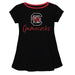 South Carolina Gamecocks Vive La Fete Girls Game Day Short Sleeve Black Top with School Logo and Name