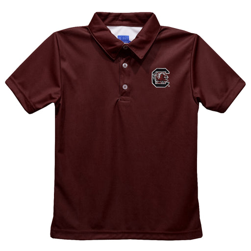South Carolina Gamecocks Embroidered Maroon Short Sleeve Polo Box Shirt