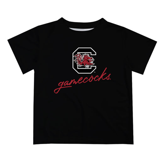 South Carolina Gamecocks Vive La Fete Script V1 Black Short Sleeve Tee Shirt