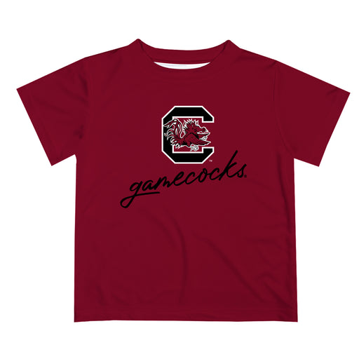South Carolina Gamecocks Vive La Fete Script V1 Garnet Short Sleeve Tee Shirt