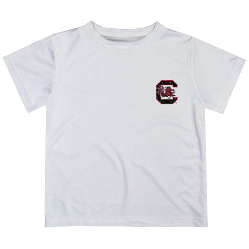 South Carolina Gamecocks Hand Sketched Vive La Fete Impressions Artwork Boys White Short Sleeve Tee Shirt