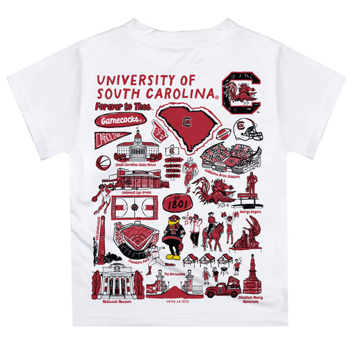 South Carolina Gamecocks Hand Sketched Vive La Fete Impressions Artwork Boys Black Short Sleeve Tee Shirt - Vive La Fête - Online Apparel Store