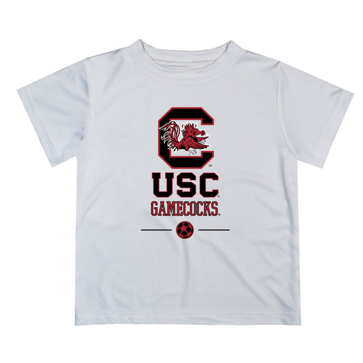 South Carolina Gamecocks Vive La Fete Soccer V1 White Short Sleeve Tee Shirt
