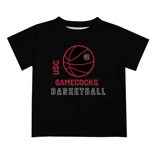 South Carolina Gamecocks Vive La Fete Basketball V1 Black Short Sleeve Tee Shirt