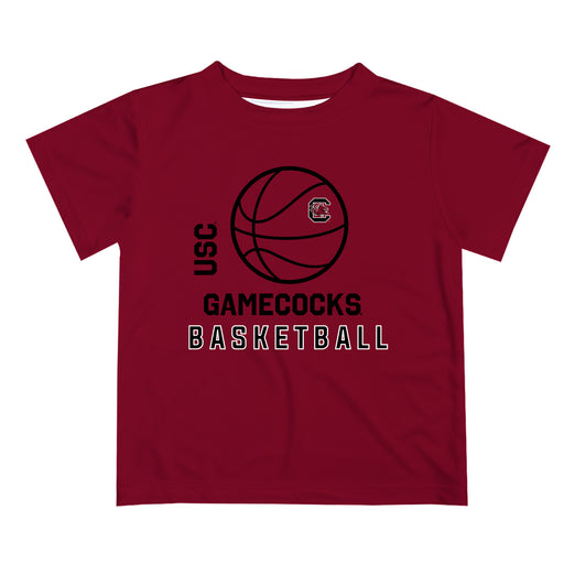 South Carolina Gamecocks Vive La Fete Basketball V1 Garnet Short Sleeve Tee Shirt