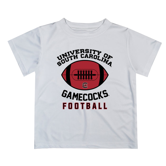 South Carolina Gamecocks Vive La Fete Football V2 White Short Sleeve Tee Shirt