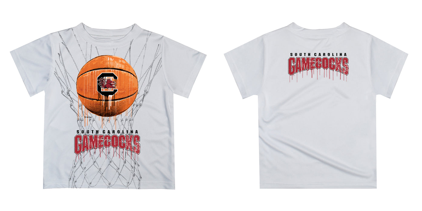 South Carolina Gamecocks Original Dripping Basketball Garnet T-Shirt by Vive La Fete - Vive La Fête - Online Apparel Store