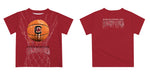 South Carolina Gamecocks Original Dripping Basketball Garnet T-Shirt by Vive La Fete - Vive La Fête - Online Apparel Store