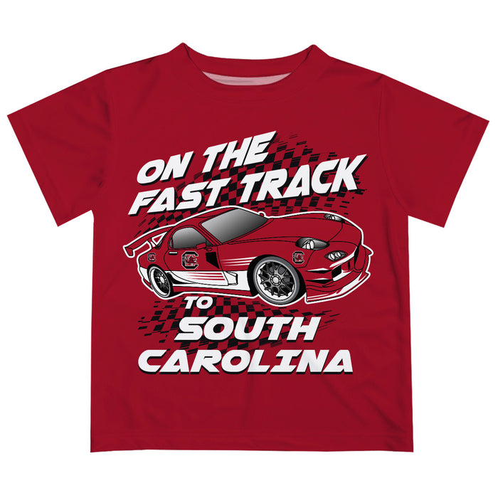 South Carolina Gamecocks Vive La Fete Fast Track Boys Game Day Garnet Short Sleeve Tee