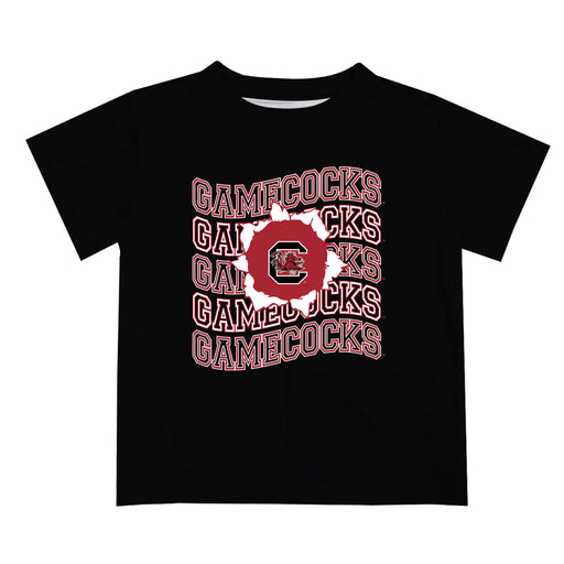 South Carolina Gamecocks Vive La Fete  Black Art V1 Short Sleeve Tee Shirt