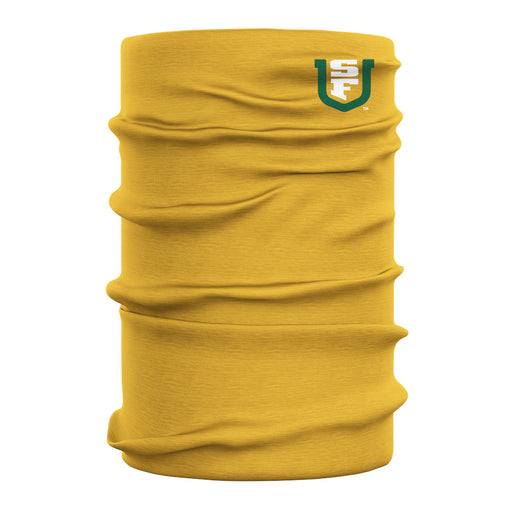 University of San Francisco Dons USF Vive La Fete Gold Game Day Collegiate Logo Face Cover Soft 4 Way Stretch Neck Gaite - Vive La Fête - Online Apparel Store