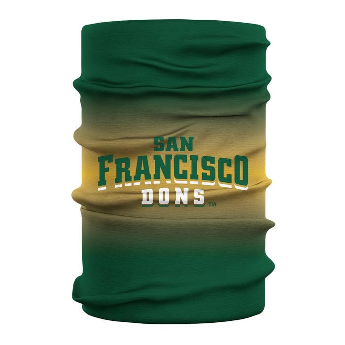 San Francisco Dons USF Vive La Fete Degrade Logo Game Day Collegiate Face Cover Soft 4-Way Stretch Neck Gaiter - Vive La Fête - Online Apparel Store