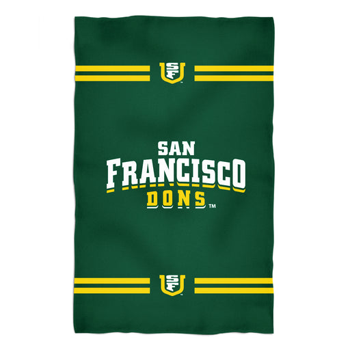 San Francisco Dons USF Vive La Fete Game Day Absorvent Premium Green Beach Bath Towel 51 x 32" Logo and Stripes" - Vive La Fête - Online Apparel Store