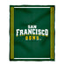 University of San Francisco Dons USF Vive La Fete Kids Game Day Green Plush Soft Minky Blanket 36 x 48 Mascot