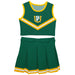 University of San Francisco Dons USF Vive La Fete Game Day Green Sleeveless Cheerleader Set
