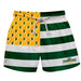 San Francisco Dons USF Vive La Fete Game Day Green White Yellow Flag Swimtrunks V1
