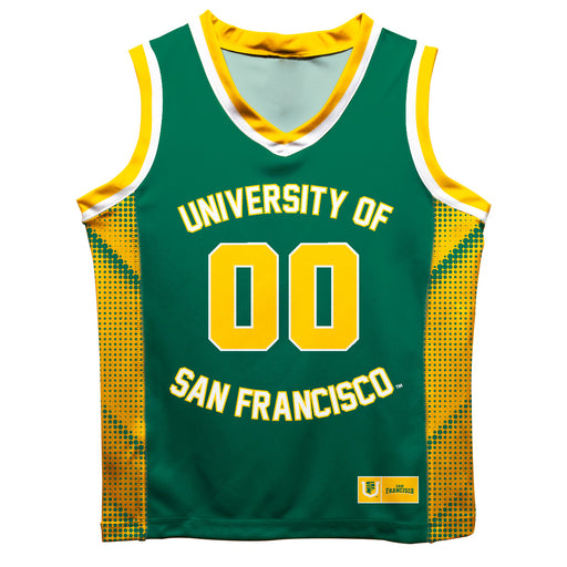 San Francisco Dons Vive La Fete Game Day Green Boys Fashion Basketball Top