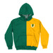 San Francisco Dons USF Vive La Fete Color Block Womens Green Yellow Fleece Long Sleeve Hoodie V2