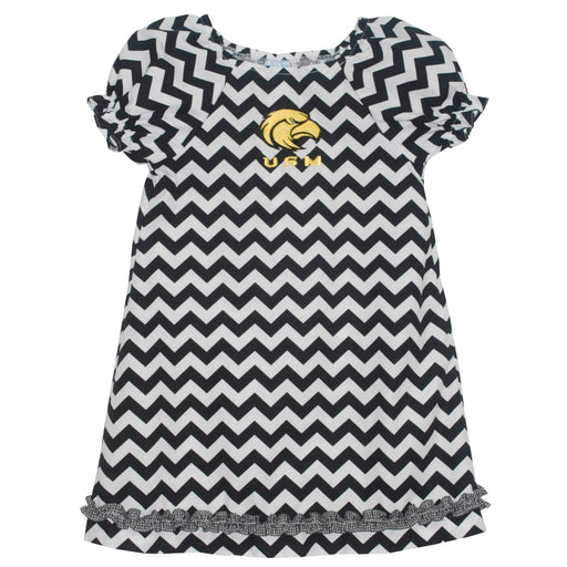 Southern Mississippi Ruffle Chevron A Line Dress SS - Vive La Fête - Online Apparel Store