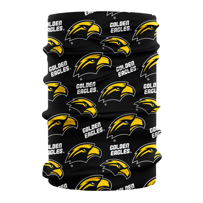 Southern Miss Golden Eagles Neck Gaiter Black All Over Logo - Vive La Fête - Online Apparel Store
