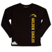 Southern Mississippi Golden Eagles Logo Black Long Sleeve Fleece Sweatshirt Side Vents - Vive La Fête - Online Apparel Store