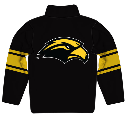 Southern Mississippi Stripes Black Long Sleeve Quarter Zip Sweatshirt - Vive La Fête - Online Apparel Store