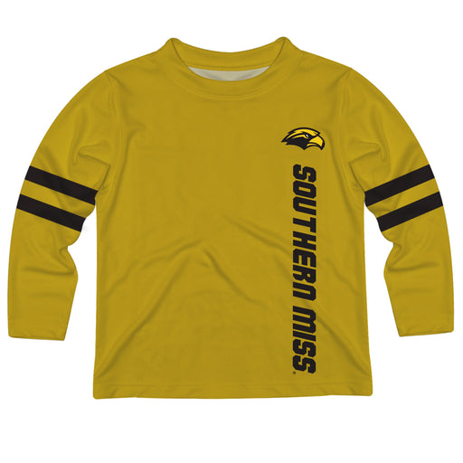 Southern Mississippi Stripes Gold Long Sleeve Tee Shirt - Vive La Fête - Online Apparel Store