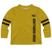 Southern Mississippi Stripes Gold Long Sleeve Tee Shirt - Vive La Fête - Online Apparel Store