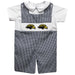 Southern Mississippi Golden Eagles Smocked Black Gingham Jon Jon And Short Sleeve White Shirt